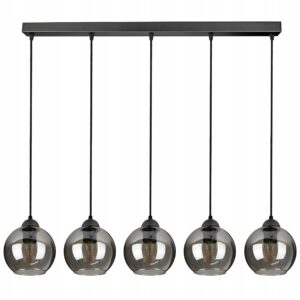 Szklana Lampa Wisząca Sufitowa Żyrandol Kule LED