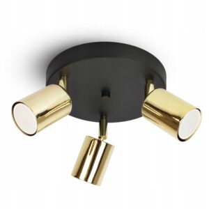 Lampa Sufitowa Żyrandol Plafon SPOT 571-EG3 GU10 LED Black & Gold Edition