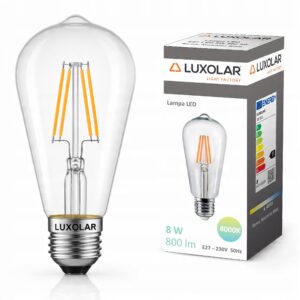 Żarówka edison LED E27 barwa neutralna 4000K – 10W – 787383