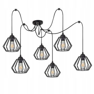 LAMPA WISZĄCA SUFITOWA ŻYRANDOL PAJĄK EDISON LOFT