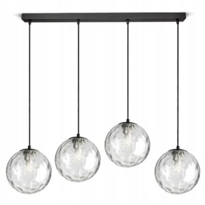 Duża Lampa Wisząca Sufitowa Żyrandol Szklane Kule – BZ4 Texture LED G9