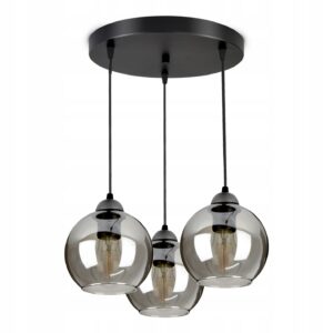 Szklana Lampa Wisząca Sufitowa Żyrandol Kule LED