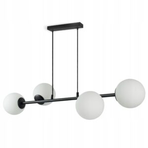 Lampa Sufitowa Wisząca Żyrandol Full Globe Glass 561-O4 G9 Białe kule LED