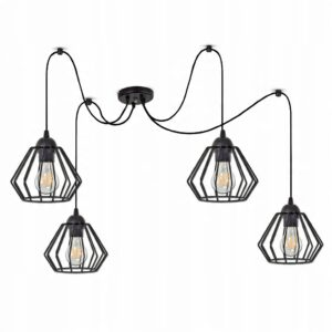 LAMPA WISZĄCA SUFITOWA ŻYRANDOL PAJĄK EDISON LOFT