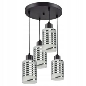 LAMPA WISZĄCA SUFITOWA ŻYRANDOL ABAŻUR NOWOCZESNA