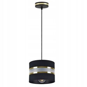 LAMPA WISZĄCA ZWIS SUFITOWA ŻYRANDOL ABAŻUR ZŁOTA