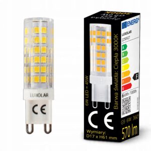 Żarówka LED G9 – barwa ciepła 3000K – 6W LUXOLAR 2250927