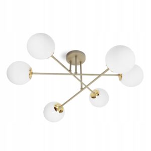 Lampa Sufitowa Żyrandol Plafon Beżowa Gray Beige G9 LED 564-W6