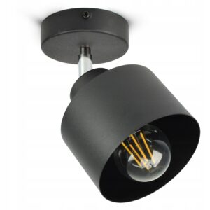 Lampa Sufitowa Żyrandol Plafon Czarny Roller 382-EG1 E27