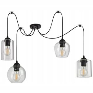 Szklana Lampa Wisząca Pająk Geometryczne Klosze
