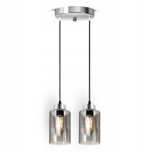 Lampa Wisząca Sufitowa Żyrandol CHROM Szklana Glass Tube 540-EZ2 LED E27