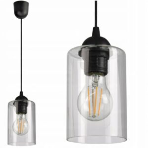 Szklana Lampa Wisząca Plafon Geometryczne Klosze