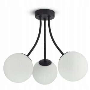 Lampa Sufitowa Wisząca Żyrandol Full Globe Glass 561-M3 G9 Białe kule LED