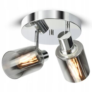 Lampa Wisząca Sufitowa Żyrandol CHROM Szklana Glass Tube 540-EG2 LED E27