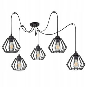 LAMPA WISZĄCA SUFITOWA ŻYRANDOL PAJĄK EDISON LOFT