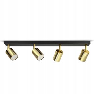 Lampa Sufitowa Żyrandol Plafon SPOT 571-BG4 GU10 LED Black & Gold Edition