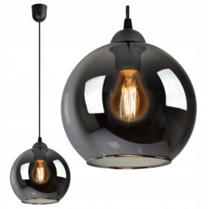 Lampa wisząca Żyrandol Kula 20 cm Grafit LED