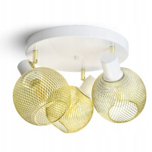Lampa Sufitowa Żyrandol Plafon Gold Globe 488-EG3 LED 3xE27 LED Ruchome