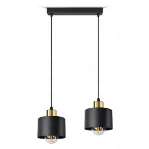 Lampa Sufitowa Żyrandol Plafon Classic Spot BZ2 LED E27 Black Gold