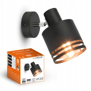 Lampa Ścienna Kinkiet FLESZ Reflektor 484-K1 E27 Ruchomy klosz