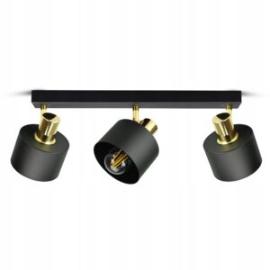 Lampa Sufitowa Żyrandol Plafon Classic Spot BG3 LED E27 Black Gold