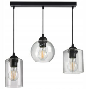 Szklana Lampa Wisząca Plafon Geometryczne Klosze