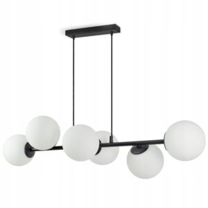 Lampa Sufitowa Wisząca Żyrandol Full Globe Glass 561-O6 G9 Białe kule LED