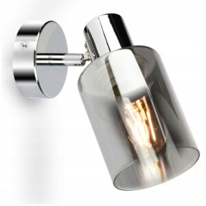 Lampa Ścienna Kinkiet Reflektor Szklana Glass Tube CHROM 540-K1 LED E27