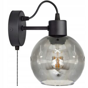 Szklana Lampa Ścienna Kinkiet LED z Włącznikiem