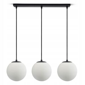 Lampa Sufitowa Wisząca Żyrandol Full Globe Glass 561-BZ3 G9 Białe kule LED