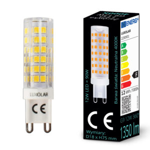 Żarówka LED G9 – barwa neutralna 4000K – 12W LUXOLAR 2250931