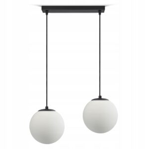 Lampa Sufitowa Wisząca Żyrandol Full Globe Glass 561-BZ2 G9 Białe kule LED