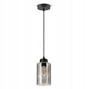 Lampa Wisząca Sufitowa Żyrandol Czarna Szklana Glass Tube 535-EZ1 LED E27