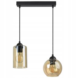 Szklana Lampa Wisząca Plafon Geometryczne Klosze