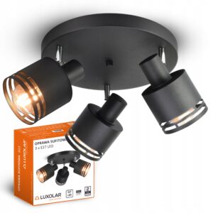 Lampa Sufitowa Żyrandol Plafon FLESZ Reflektor 484-EG3 E27 Ruchome Klosze