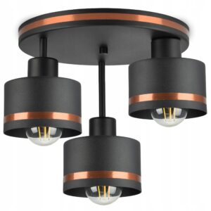LAMPA WISZĄCA SUFITOWA ŻYRANDOL PLAFON LED MIEDŹ
