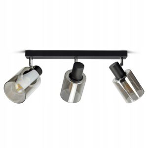 Lampa Wisząca Sufitowa Żyrandol Czarna Szklana Glass Tube 535-BG3 LED E27
