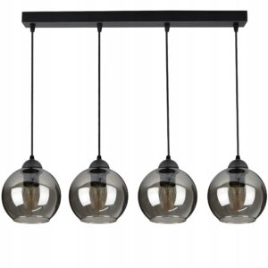 Szklana Lampa Wisząca Sufitowa Żyrandol KULE LED