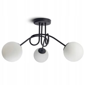 Lampa Sufitowa Żyrandol Plafon Full Globe Glass 561-PE3 G9 Białe kule LED