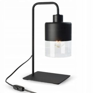 Lampka Nocna Stołowa Dekoracyjna Dual Glass 568-L1 LED E27 Black Edition