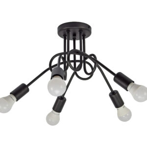 ŻYRANDOL LAMPA NOWOCZESNA 261-5 5PŁ LOFT BLACK