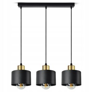 Lampa Sufitowa Żyrandol Plafon Classic Spot BZ3 LED E27 Black Gold