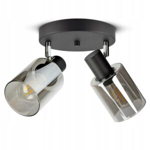 Lampa Wisząca Sufitowa Żyrandol Czarna Szklana Glass Tube 535-EG2 LED E27