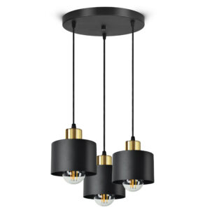 Lampa Sufitowa Żyrandol Plafon Classic Spot EZ3 LED E27 Black Gold