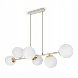 Lampa Sufitowa Żyrandol Plafon Beżowa Gray Beige G9 LED 564-O6