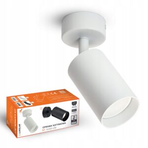 Lampa Sufitowa Natynkowa Ruchoma SPOT Plafon Tuba Metal K1 LED GU10 Biała
