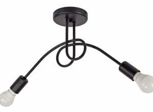 Nowoczesna LAMPA Plafon Edison Biała Czarna 261-2
