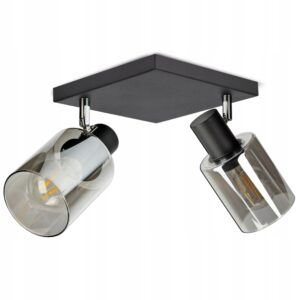Lampa Wisząca Sufitowa Żyrandol Czarna Szklana Glass Tube 535-AG2 LED E27
