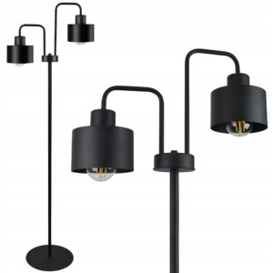 MODNA LAMPA STOJĄCA PODŁOGOWA LOFT EDISON PODWÓJNA