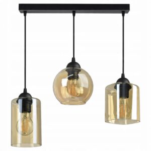 Szklana Lampa Wisząca Plafon Geometryczne Klosze